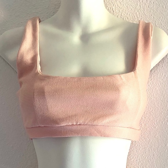 Soft Pink woman’s ribbed tankini top - various - Picture 1 of 5